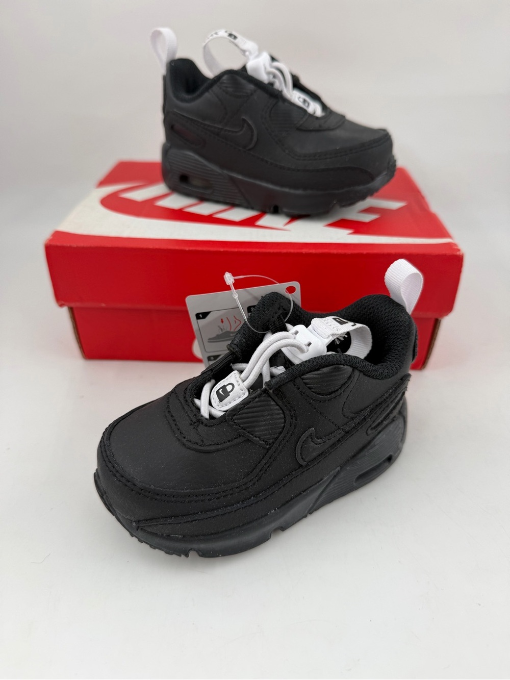 Nike Toddler Air Max 90 Toggle (TD) - SZ 5 c- “Triple Black” Sneakers Shoes